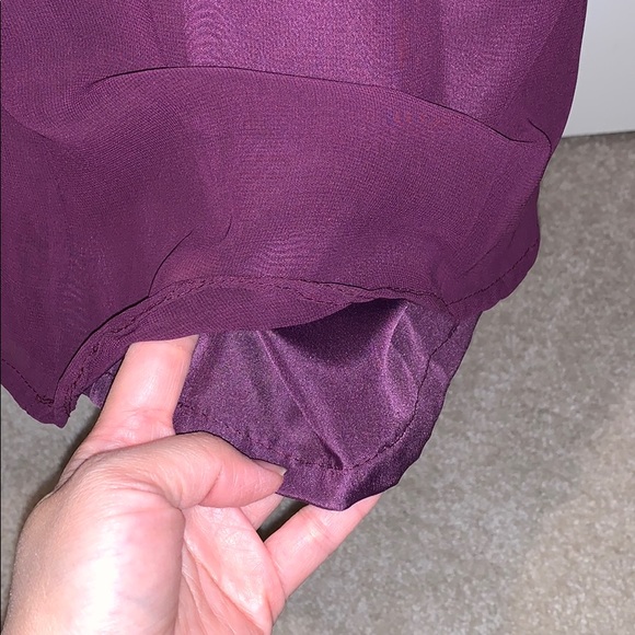 Dark purple chiffon gown - Picture 5 of 8